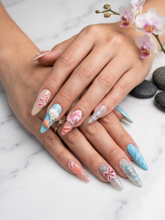 Pearls & Petals Promenade Press-On Nails