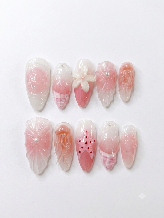 Siren’s Pearl Handcrafted Press-On Nails