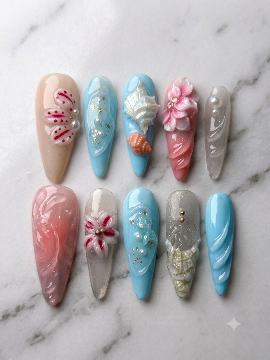 Pearls & Petals Promenade Press-On Nails